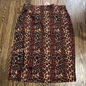 Laura Byrnes Leopard Print Women's Skirt 2X